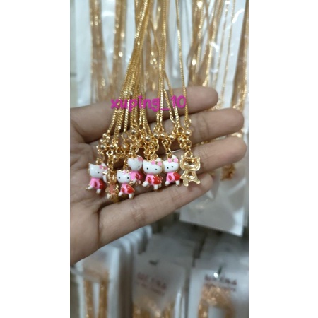 COD Perhiasan Kalung Anak Motif Hello Kitty Pita Pink Lucu