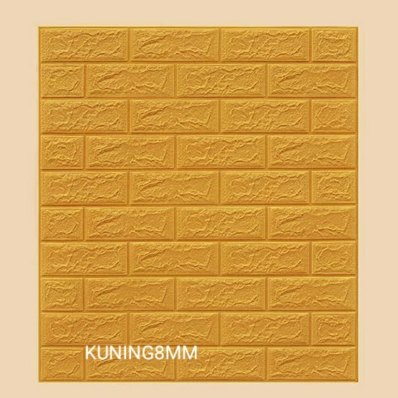 PEKANBARU Wallpaper foam  3D 6mm-7mm-BATA KUNING 8MM