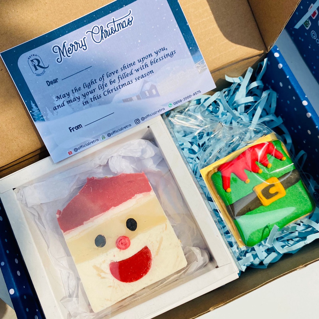 HAMPERS NATAL (Christmas Hampers Natural Soap Bar) - Seasonal Box Natal (Kue Natal)