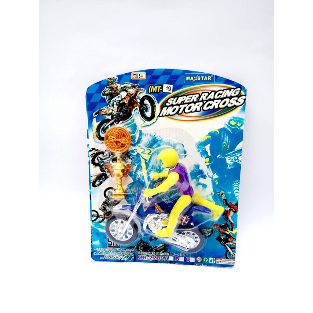 MAINAN MOTOR CROSS PIALA/MAINAN SET MOTOR CROS PIALA+ORANG/MAINAN ANAK LAKI-LAKI SET LENGKAP (MT-18)