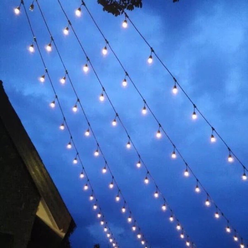 fiting lampu gantung 50m 50 meter 100 fiting lampu hias cafe outdoor 50m fiting lampu outdoor 50 m