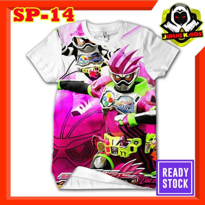 Kaos Kamen Rider Ex aid Putih Baju Remaja dan Dewasa Murah