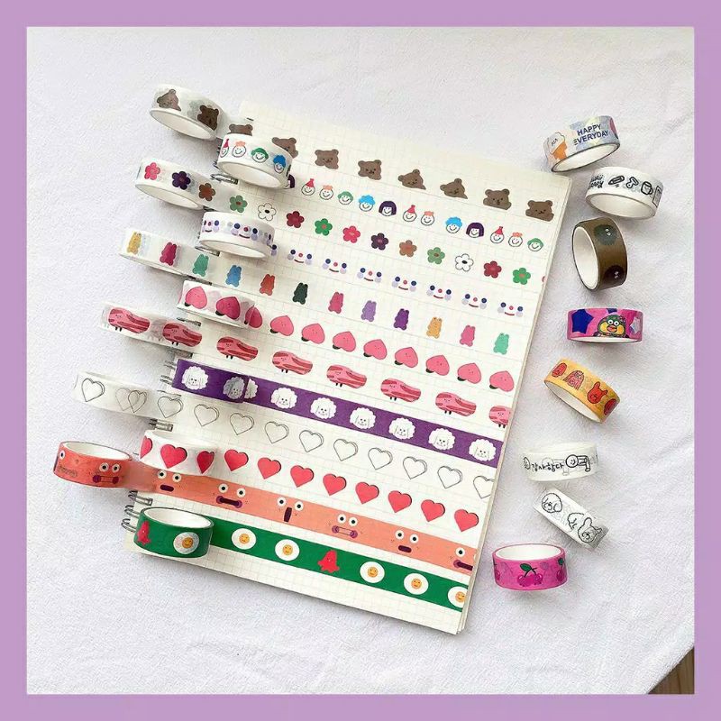

15x3m Washi Tape Cute Masking Tape DIY Home Decor Journal Scrapbooking