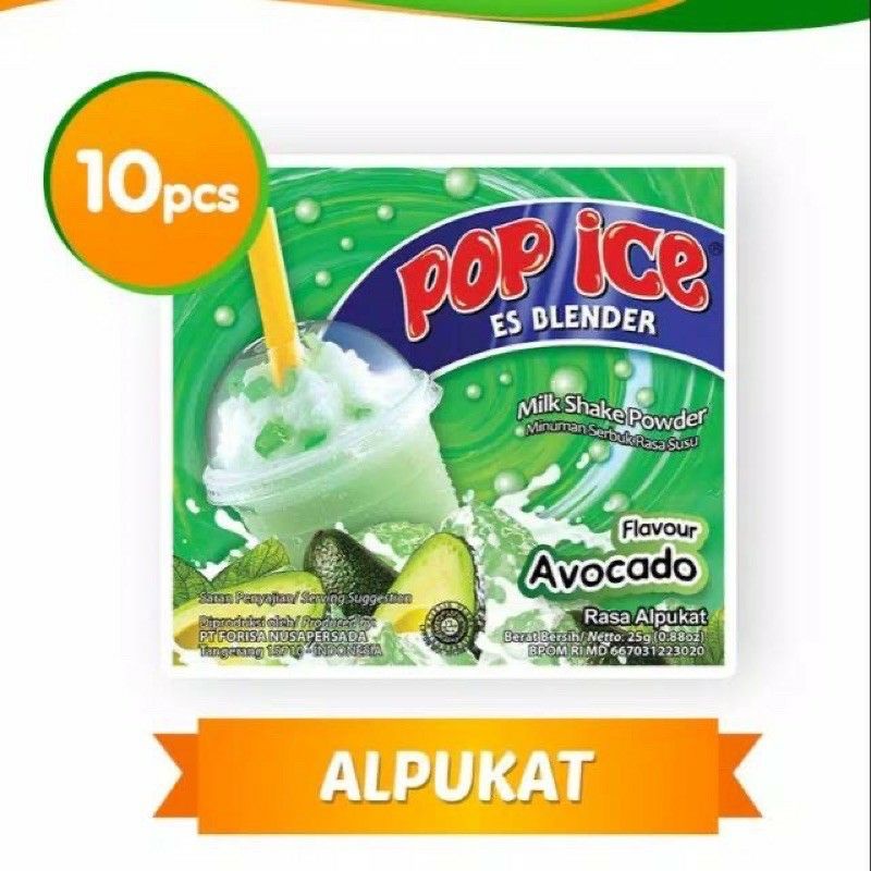 

Pop Ice Rasa Alpukat Milk Shake Avocado Susu