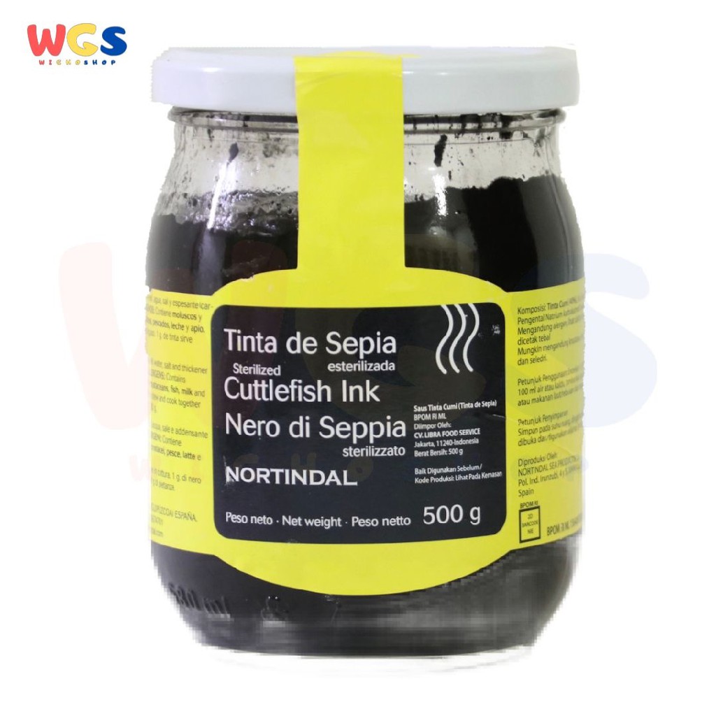 Nortindal Tinta De Sepia Cuttlefish Squid Ink Nero Di Seppia Jar 500g