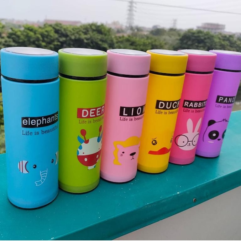 Botol Minum Kaca Karakter Animal Botol Minum