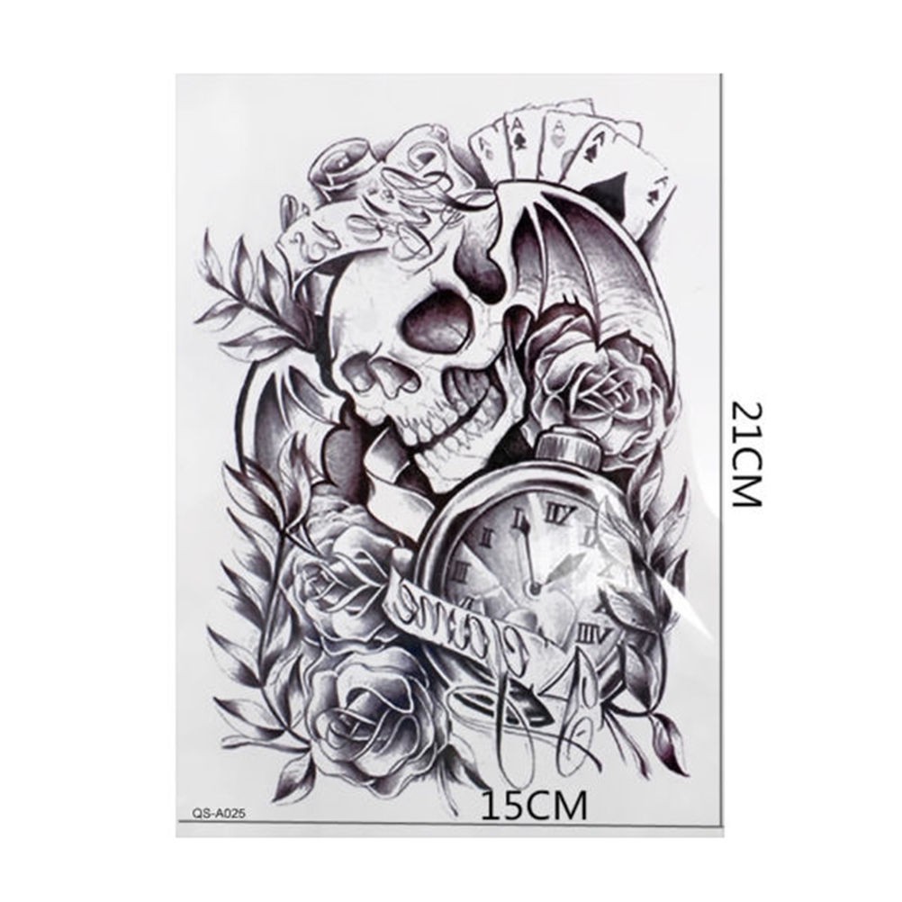 Stiker Tato Temporer Motif Bunga Tengkorak Sexy Simple Casual Removable Anti Air Untuk Pria Wanita Shopee Indonesia
