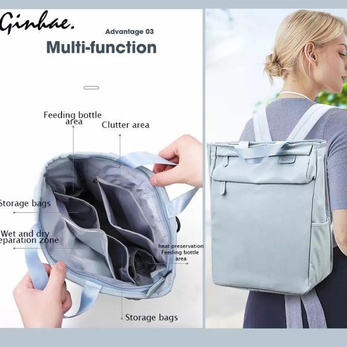 Bakullaptopbag Tas Laptop Backpack Large Compartement 14 - 15.6 inch blue No tag label