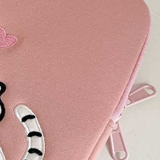 Sleeve Pouch Sarung Tas Bag Case Ipad Tab Tablet Macbook Air Pro Laptop Asus Acer Lenovo HP Huawei 11 12 13 14 15 inch Motif Gambar Harimau Tiger Warna Pink Lucu Cute Murah Korean Model