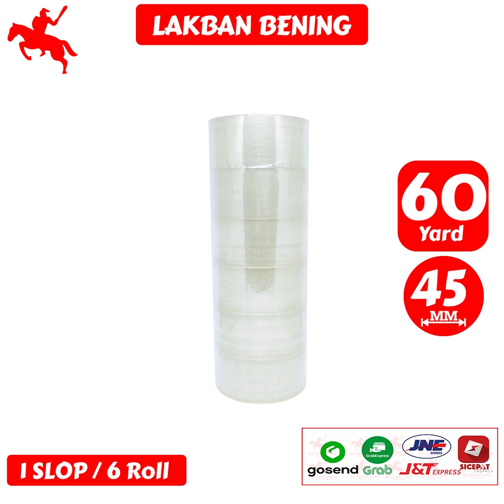 

Lakban OPP Tape / Lakban Bening KSATRIA Tape 60 Yard (1 Slop)