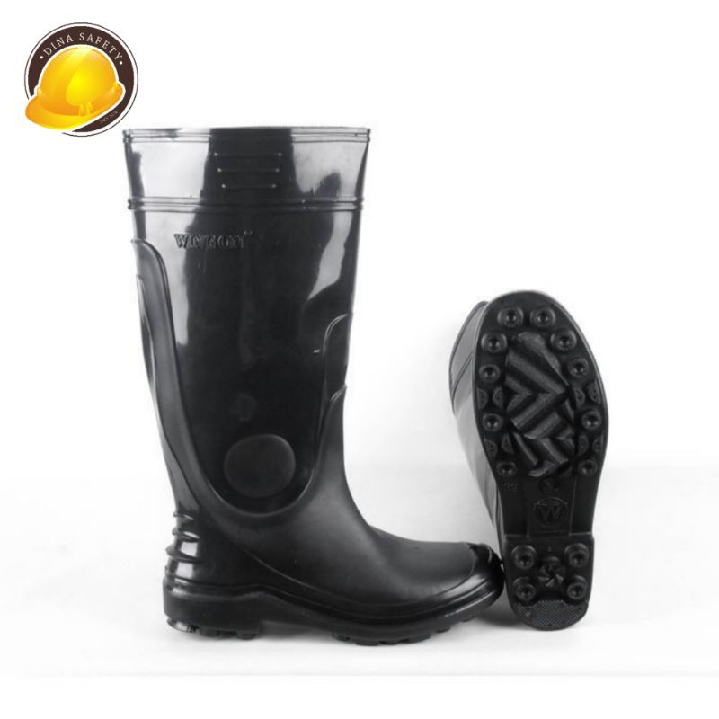 Sepatu boot karet wing on hitam