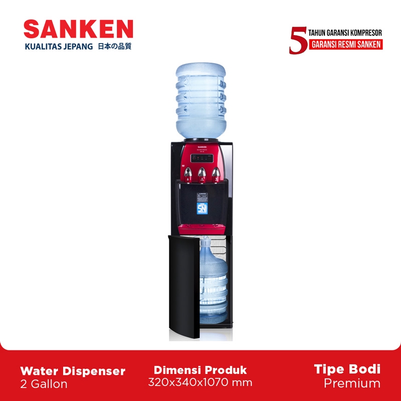 Sanken Water Dispenser Duo Galon HWD-Z88 Hitam