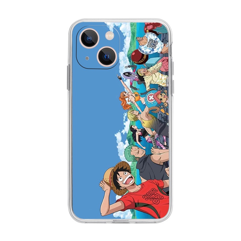 Soft Case Silikon Motif Anime One Piece Untuk iPhone 13 / 12pro / 11 max / xr / 78p / 14 / 13