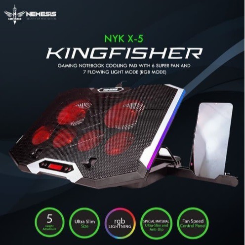 Cooling Pad Gaming 6 Fan (NYK X5 Kingfisher) (Coolpad Game 6 Kipas)