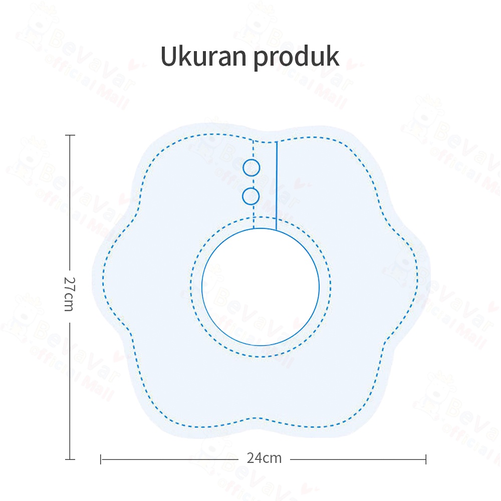 BEVAVAR Bib Bayi Motif Lucu Slaber Bayi Bahan Katun Gauze Celemek Makan Bayi