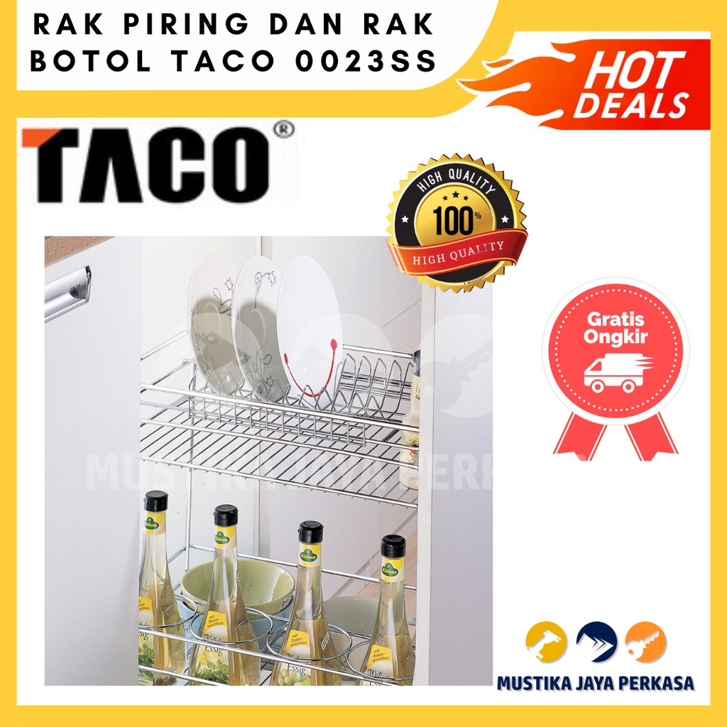 Rak Piring Stainless Besi Bawah Atas Taco Dapur Kitchen HW 023SS
