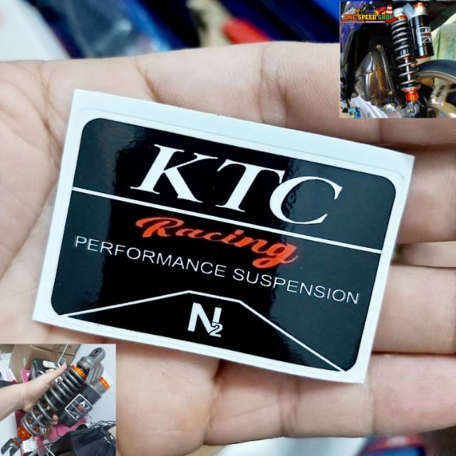 STIKER KTC RACING STIKER KTC SHOCKBREAKER TABUNG BAHAN BAGUS TEBAL KUALITAS SESUAI HARGA