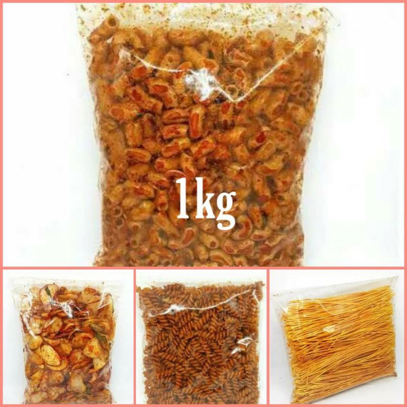 

MAKARONI BANTET 1KG / MAKARONI KILOAN / SEBLAK 1KG / KRIWIL 1KG / BASRENG KILOAN