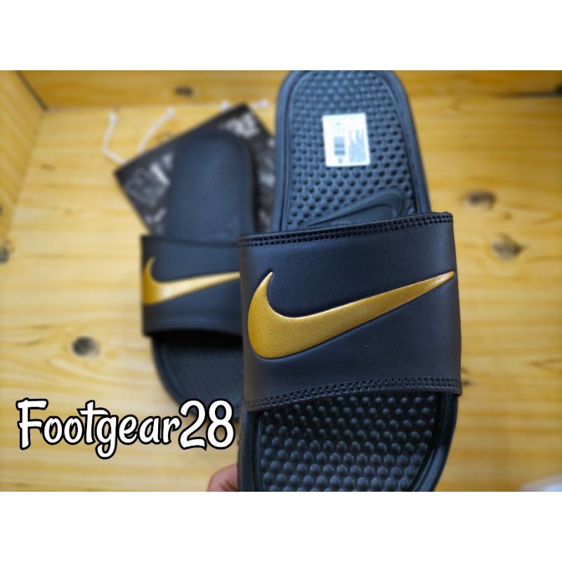 SANDAL NIKE SLIDE CEKLIS GOLD / SANDAL SLOP NIKE CEKLIST GOLD GRADE ORI