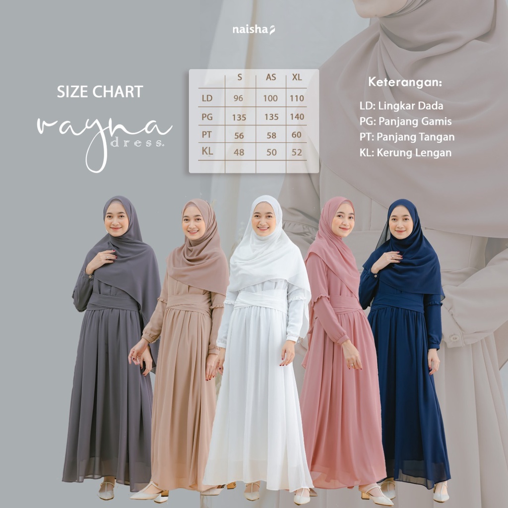 Naisha Rayna Dress 100% Original Gamis Terbaru Gamis Remaja Gamis Brukat Gamis Anak Perempuan Gamis 