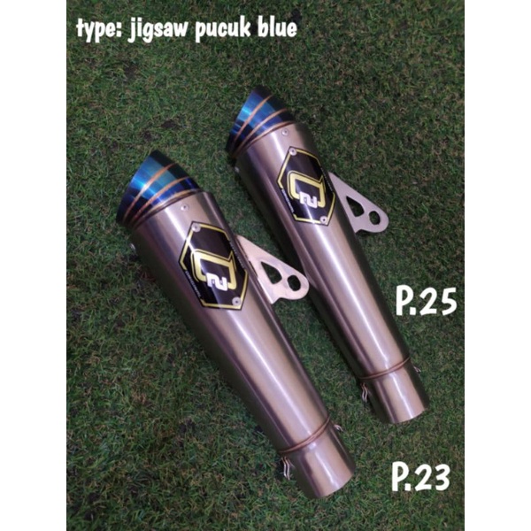Slincer jigsaw pucuk blue O2 racing Muffler original bukan dpj DOS fanterra pelajaman rjm