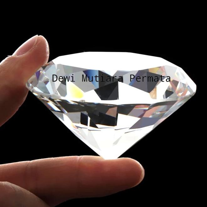 Pajangan Hiasan Batu American Diamond Ukuran Jumbo - Putih