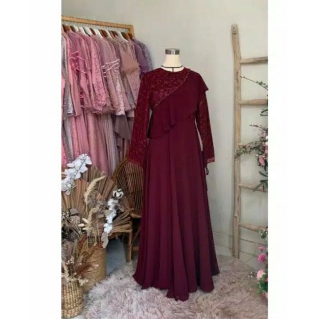 ARWA GAUN LEBARAN-GAUN PESTA-GAUN TERBARU- GAUN LAMARAN- GAUN NIKAHAN -GAUN PERNIKAHAN -GAUN PESTA -