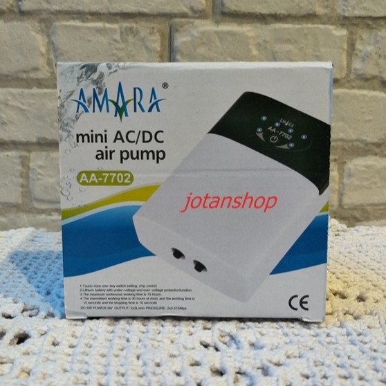 AMARA Mini AA7702 AA 7702 AC DC ACDC USB Pompa Udara Air Pump Aerator Aquarium