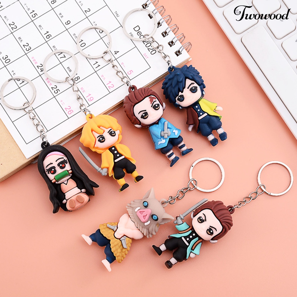 Gantungan Kunci Desain Anime Jepang Bahan PVC Untuk Anak