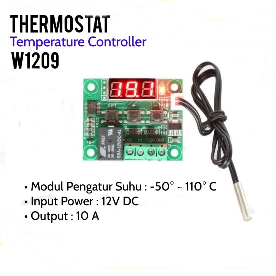 Digital Temperature Controller 12V DC Termostat W1209