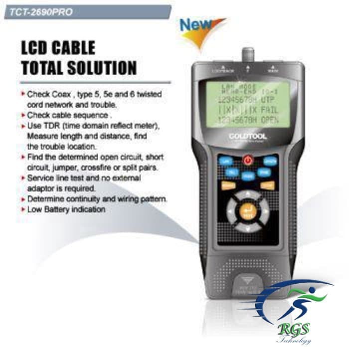 RGS - LAN tester digital Goldtool TCT2690 PRO