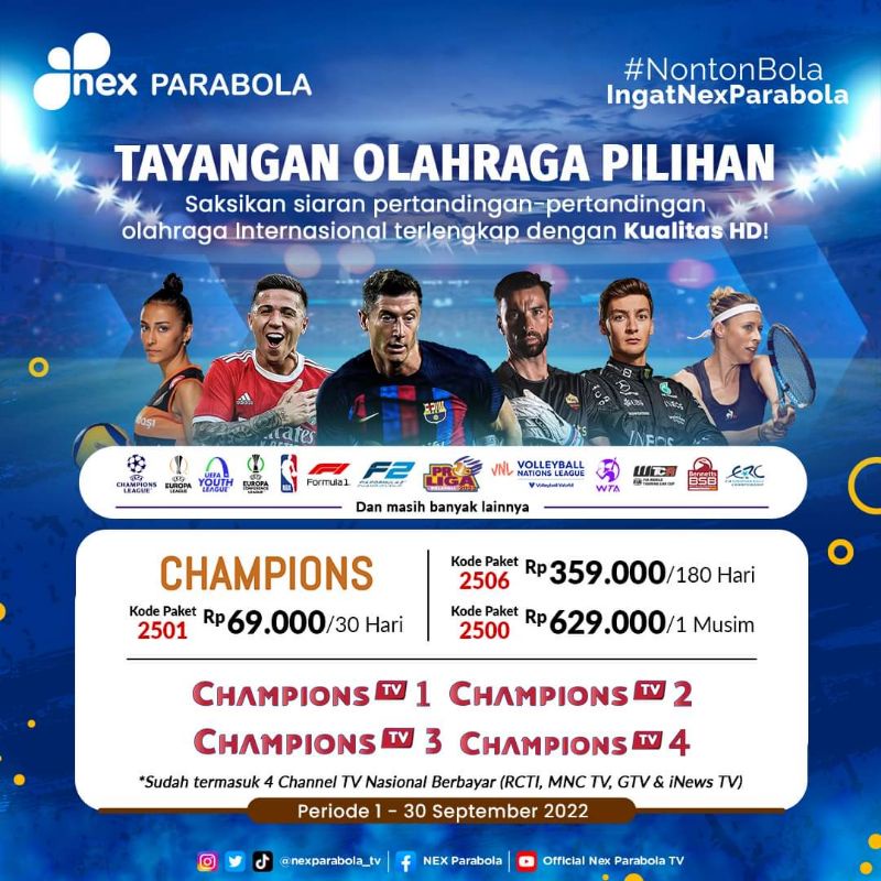 Paket Receiver TV Champions Nex Parabola Matrix