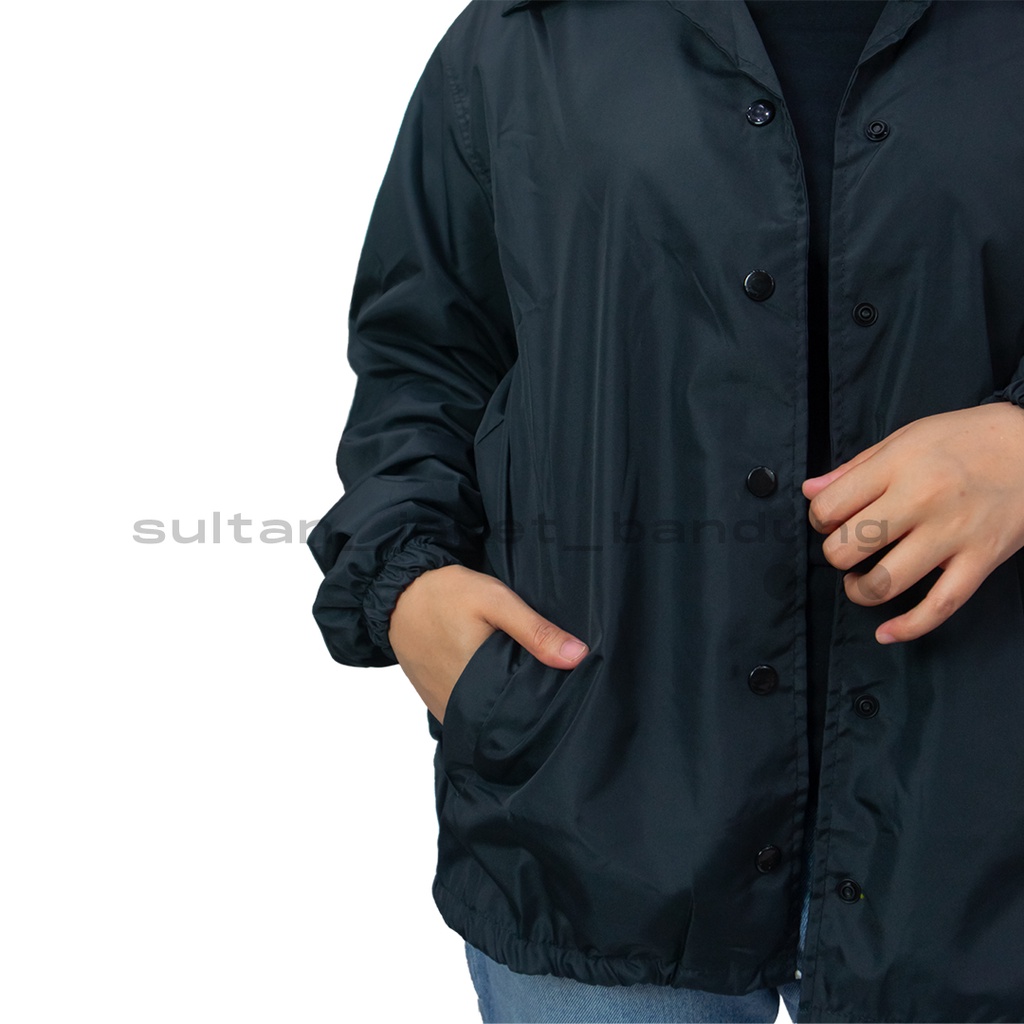 JACKET Coach BASIC HITAM II Jaket Coach Polos II jaket  Windbreakers model TRENDY