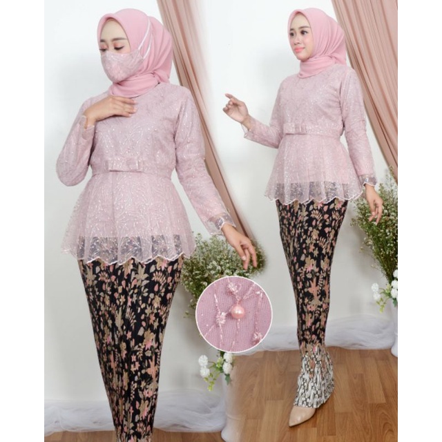 Kebaya Blouse Marsya / Kebaya Wisuda / Kebaya Modern / Kebaya / Kebaya Brukat / Kebaya Remaja