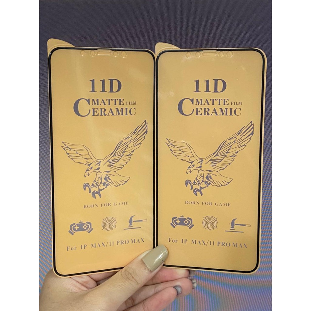 Ceramic For IP 11 PRO MAX TEMPERED GLASS 21D Ceramic Matte Screen Guard Anti Radiasi Full Cover