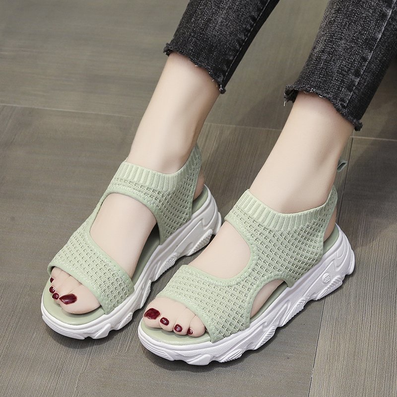TBIG [COD] Sandal Tali Slip On TOPME2 Wanita Import Korea Style Santai Wanita Sandal Wedges