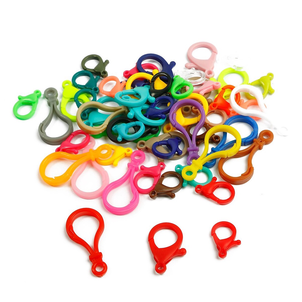 10Pcs 17mm/24mm Mix Color Plastic Lobster Clasp Hook Connectors for Necklace&amp;Bracelet Chain DIY Jewelry Findings Supplies