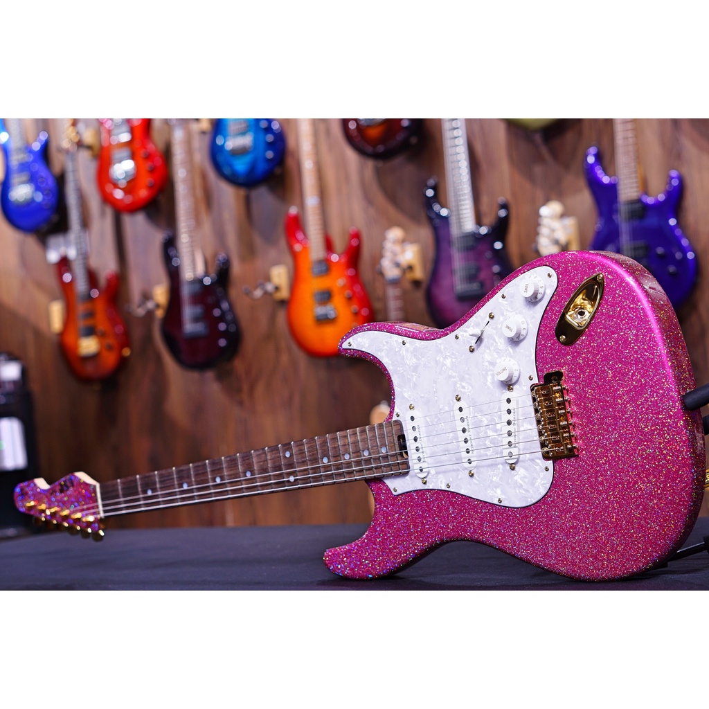 ESP SNAPPER Takayoshi Ohmura Custom -Twinkle Pink Rosewood fretboard E1500212