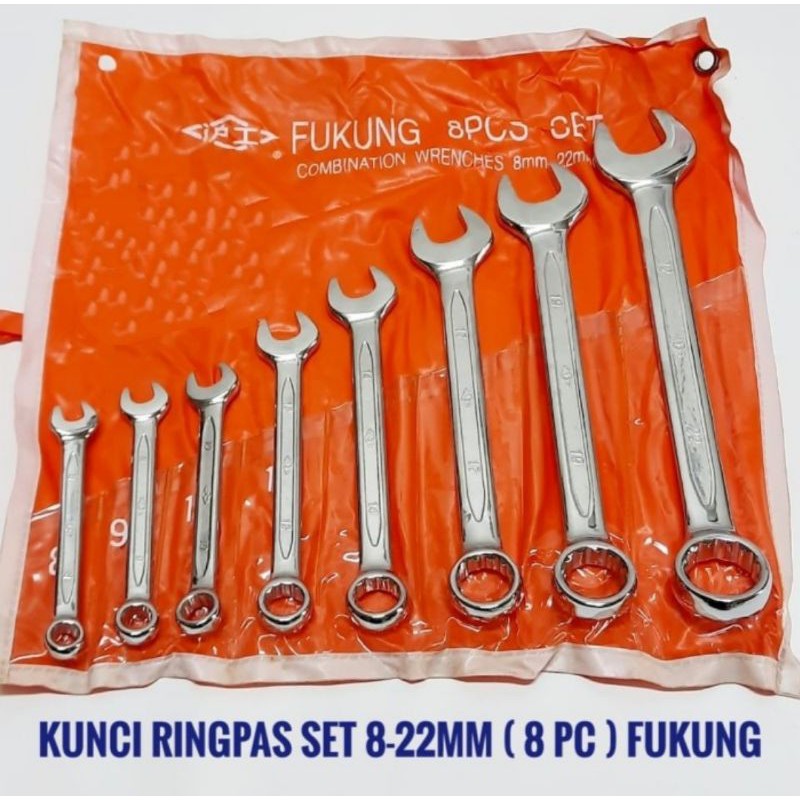 Kunci ring pas set 8pcs fukung