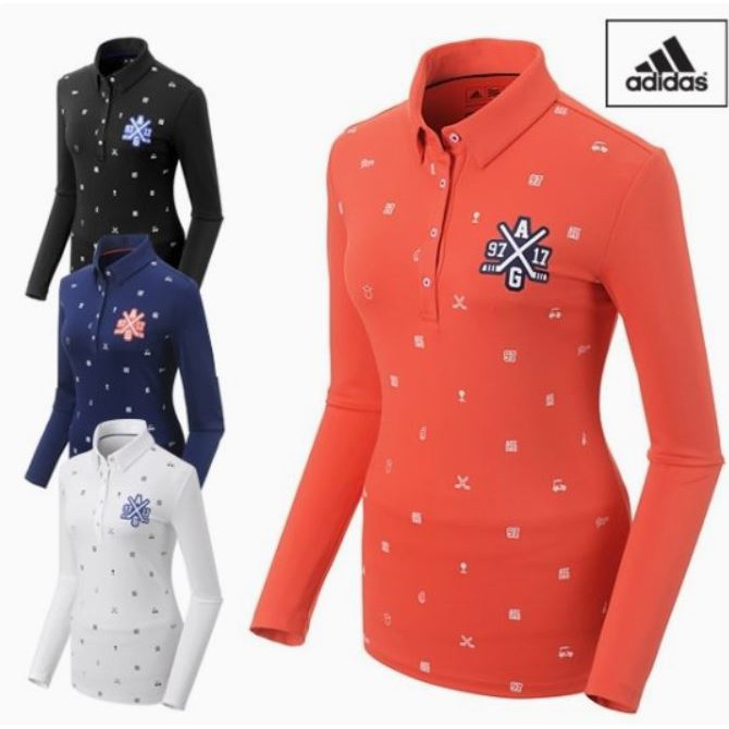 Adidas Women's Long Sleeve Climalight - Baju Golf Wanita