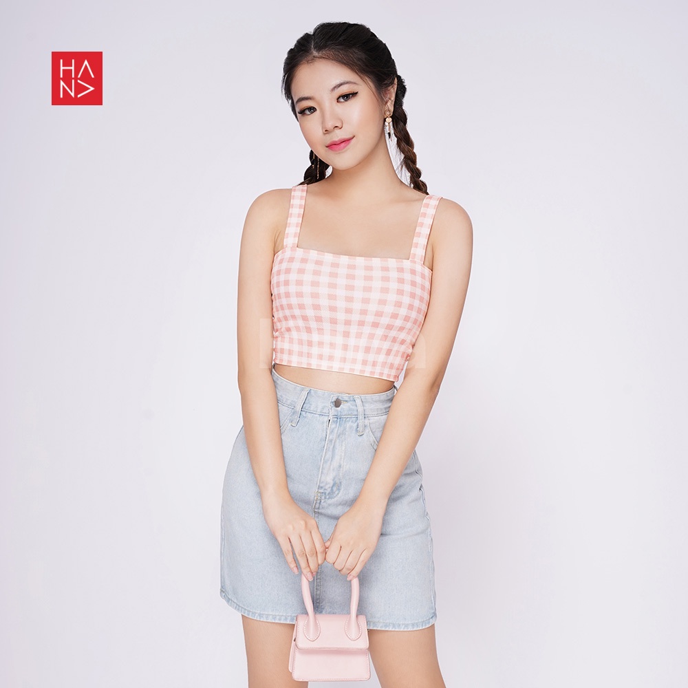 Hana Fashion - Fiona Cute Crop Tank Top Wanita - CT283