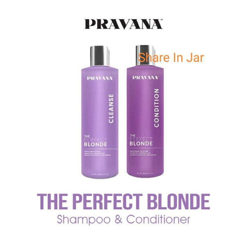 Pravana The Perfect Blonde Shampoo & Conditioner (Purple Shampoo/ Silver Shampoo) Share In Jar