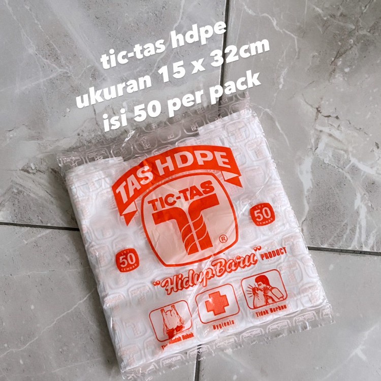 KANTONG PLASTIK HD uk. 15 KECIL TIC TAS PUTIH KRESEK TIC-TAS TICTAS