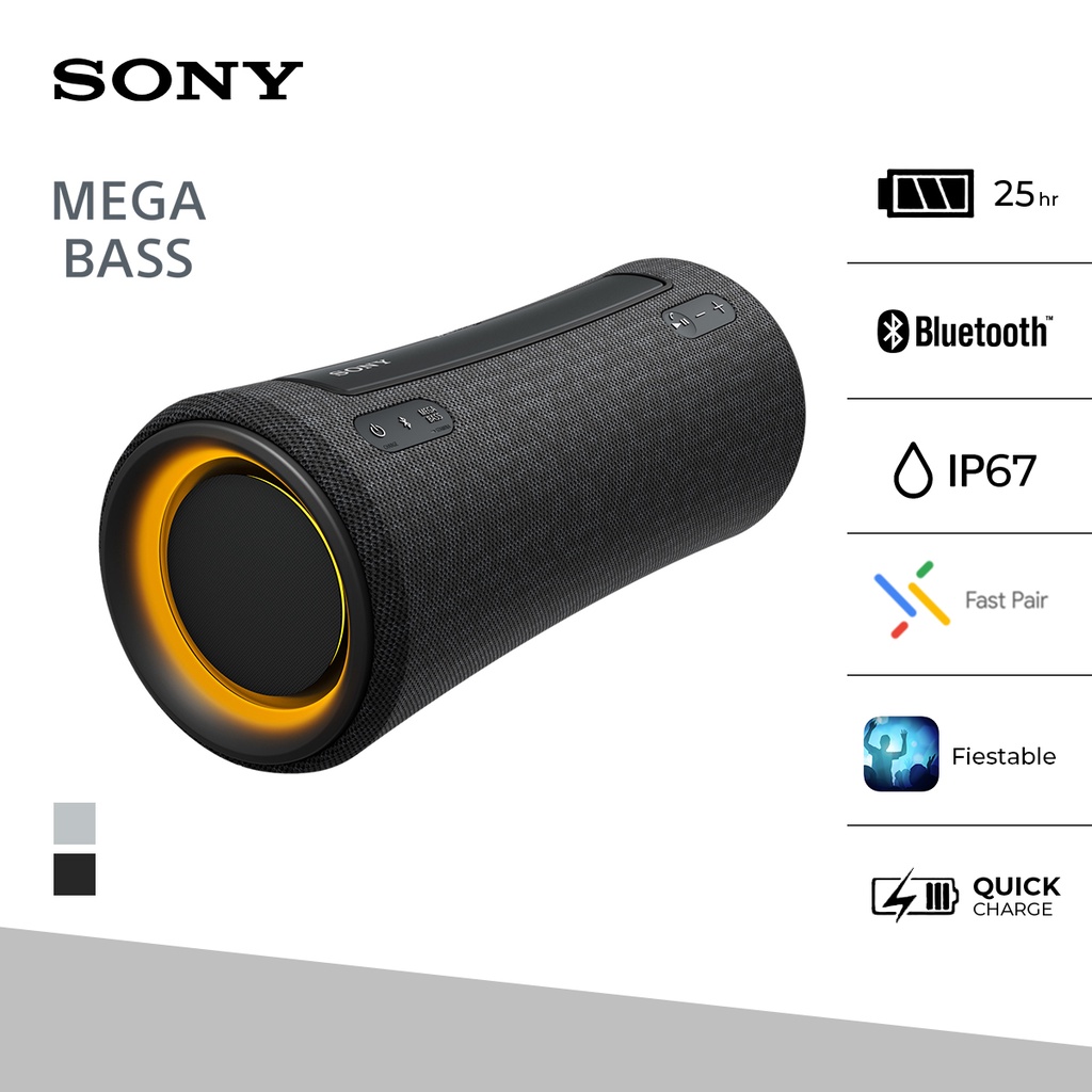 Speaker Sony SRS-XG300 X-Series Speaker Bluetooth Mega Bass Battery Up to 25h For Android &amp; IOS - Black Portable Wireless Speaker
