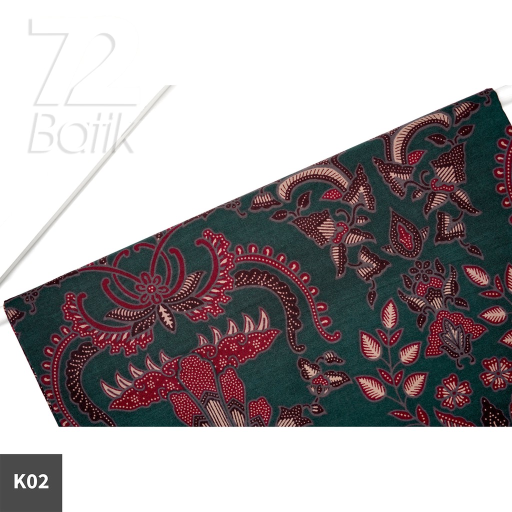 KAIN BATIK PREMIUM Bahan Katun Motif Kembang Warna Hijau Ijo 726323 Cap 72 Jarik Jarit Samping Kebat Panjang Batik Katun Modern Premium Bahan Seragam Batik Pernikahan Kantor Keluarga Murah Kamen Jadi Batik Bali Lembaran