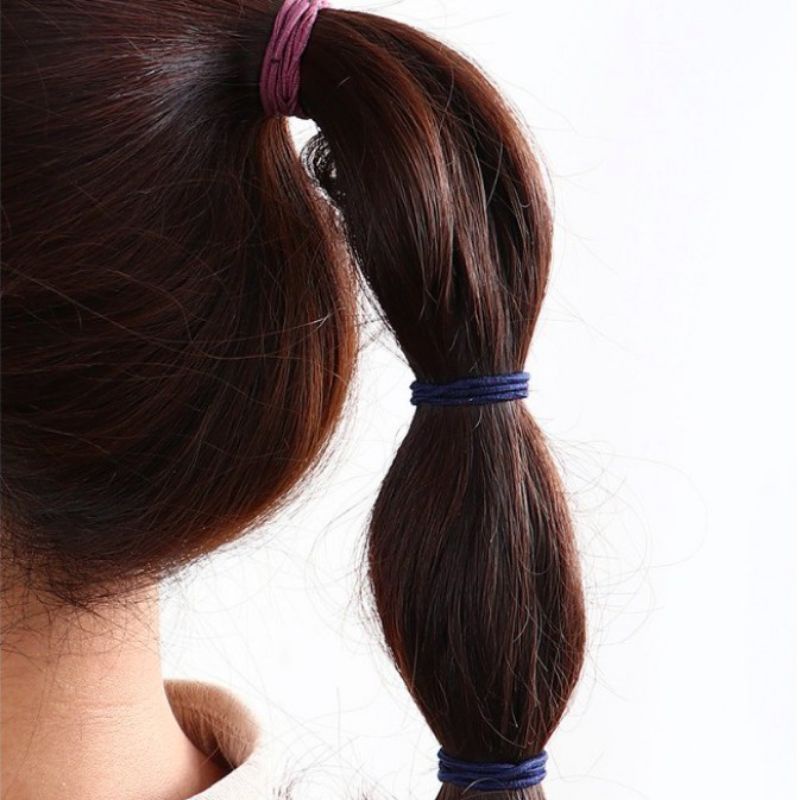 1pcs Karet Ikat Rambut Polos Elastis Korea Style Hairband Korea Jepit Rambut