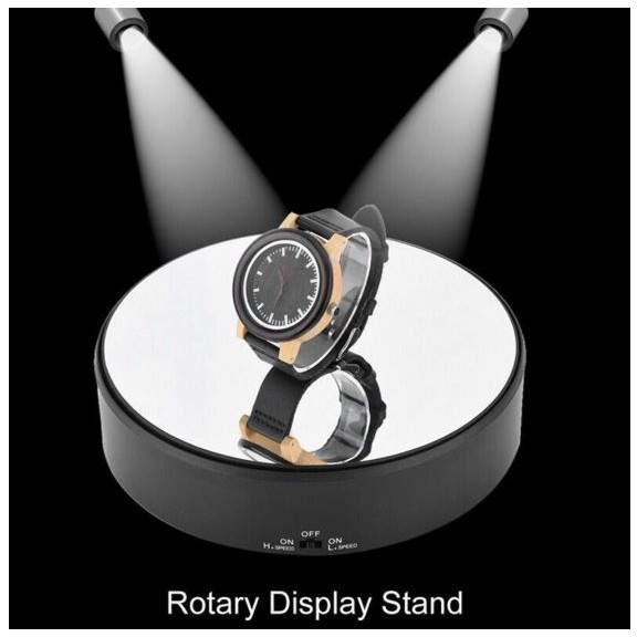 Display Pajangan Putar 7 Inch 18 Cm Slow Fast Rotary Rotate Rotating Etalase Stand Rak Untuk Toko Hp