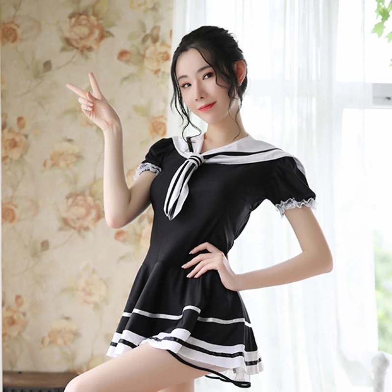 Melody Set Dress Lolita Jepang Seragam Sekolah Murid Siswa Japan Harajuku Style Cosplay Loli Anime S