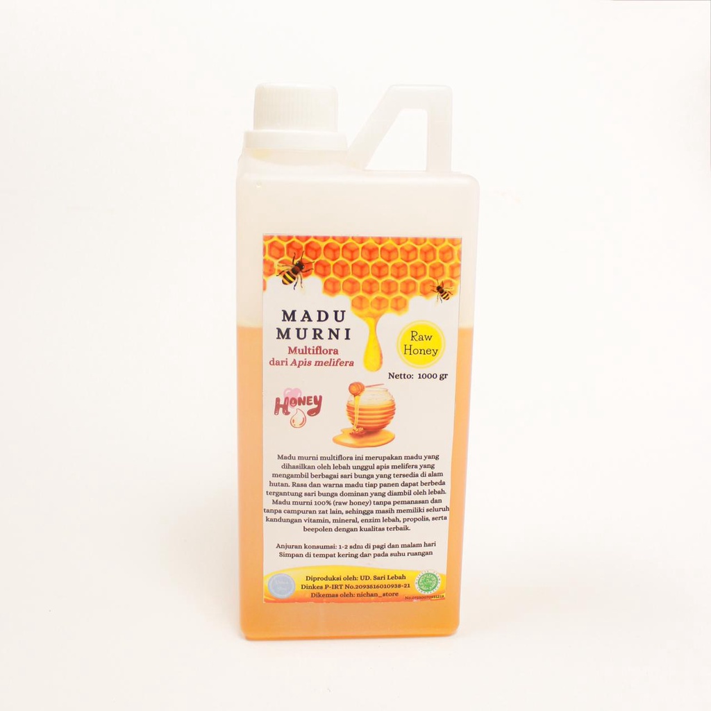 

Madu murni raw honey multiflora 1000 gram