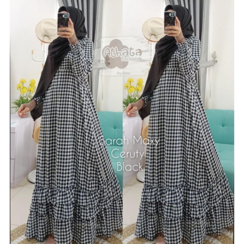 Gamis ainun maxy kotak umpak terbaru
